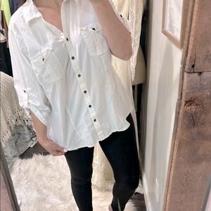 Cato White Button Down Shirt size 18/20W cotton fabric